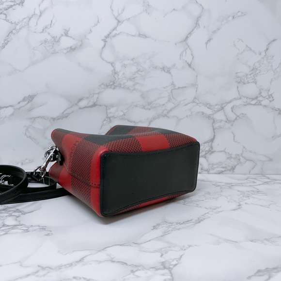 Coach Buffalo Plaid Mini Bucket Bag - Picture 4 of 6